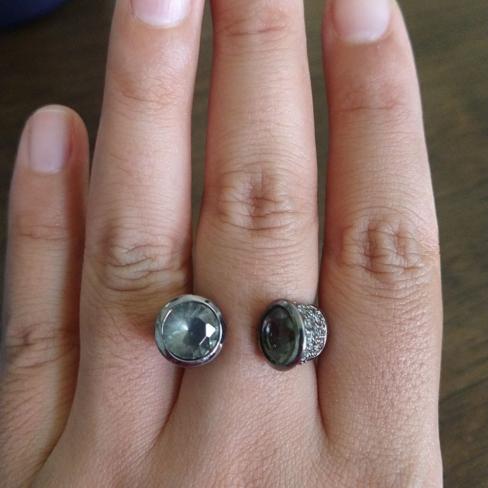 Black CZ Wrap Ring size 8